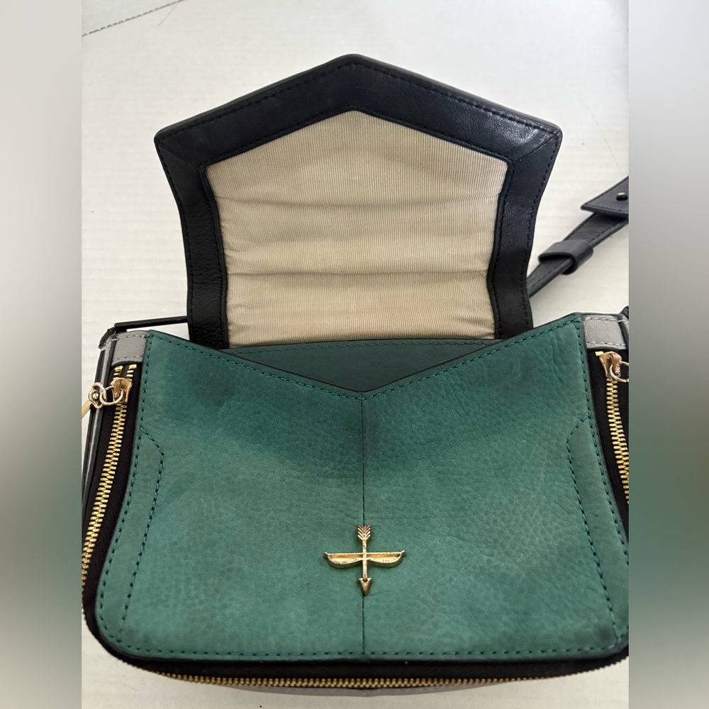 Pour La Victoire Noemi crossbody teal and black leather - Picture 15 of 15